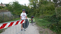 Fietspad plotseling afgesloten