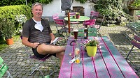 Op terrasje van ons onderkomen in Diessen