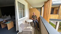 Lekker op het balkon
