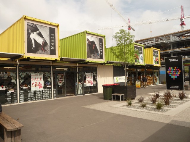 Winkelcentrum in containers, Christchurch