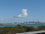 uitzicht op Auckland vanaf Auckland harbour bridge