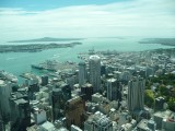 uitzicht op Auckland centrum vanaf de Skytower