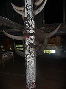Karo-Batak dorp, buffel hoorns van de koningen