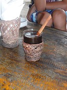 koffie met kaneelstokje