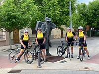 We later ons in Astorga met een caminoganger fotograferen
