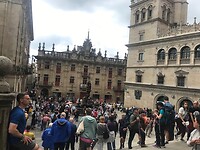 Het plein voor de kathedraal van Santiago