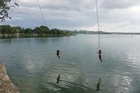Casual hanging in the air