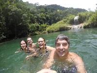 Selfieke na al het ravotten