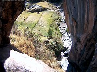 Uitzicht van binnen in Balcón del Diablo