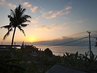 Sunset vanaf de homestay