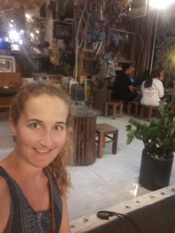 Happy with my Coconut Coffee!