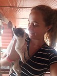 Starting the day with a puppy hug!