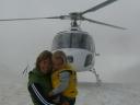 In de sneeuw met de helicopter