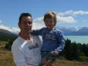 Michel en Tom voor Mount Cook