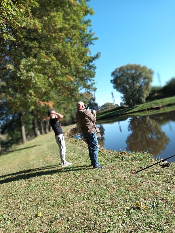 Opa heeft beet !