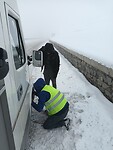 Sneeuwkettingen eraan