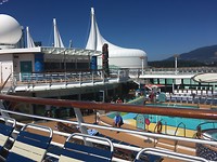 Het buitenzwembad op de Radiance of the seas