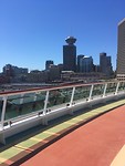 Zicht op Vancouver vanop het cruiseschip