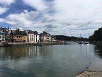 De haven van Saint Goustain aan de rivier de Loch