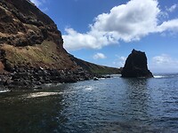 De mooie kust van Graciosa