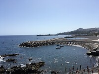 Het strand van Funchal