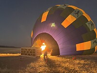 De ballon wordt gevuld