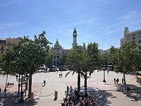 Zicht vanuit het stadhuis