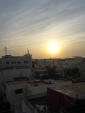 Zonsondergang.