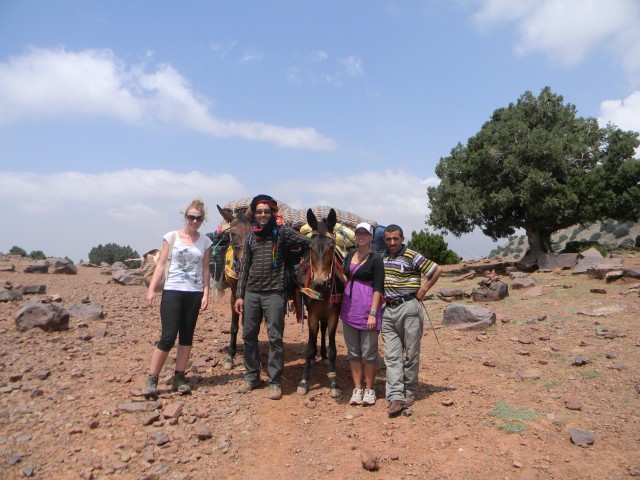 Saskia, gids, Dinja, muletier.