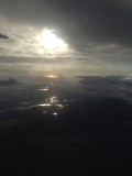 Uitzicht vanuit vliegtuig op Finland