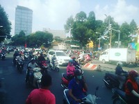 Verkeerschaos in Saigon