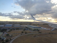 De landing in Madrid