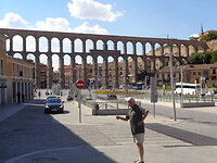 Het aquaduct in Segovia.