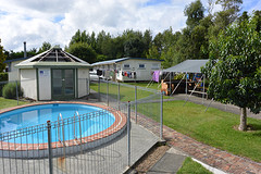Pool area of YHA Whangarei Falls