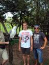 Vincent en tim naast de zee arend