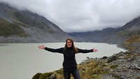 Mount Cook in de wolken