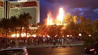 Een van de shows bij de hotels aan The Strip