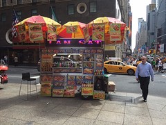 Typisch fastfoodkraampje in NYC