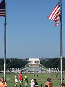 Uitzicht op Lincoln Memorial