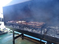 Barbecue aan dek van de MS Ushuaia