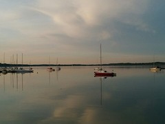 Ammersee bij Utting, avondlicht