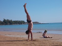 Op het strand in Darwin