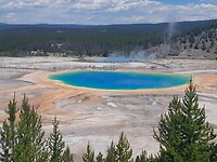 Grand Prismatic hot spring bovenzicht