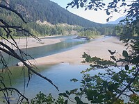 Echt Rocky Mountains, dennenbos en rivieren