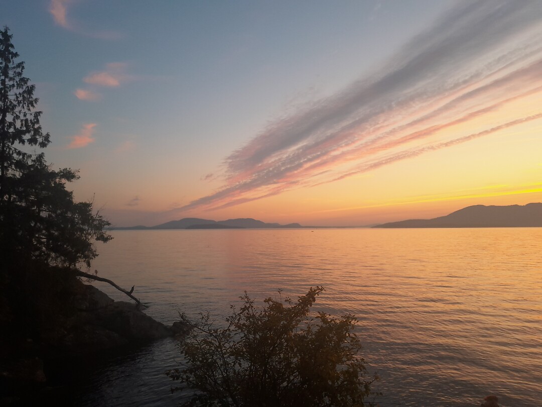 Larrabee state park bij zonsondergang