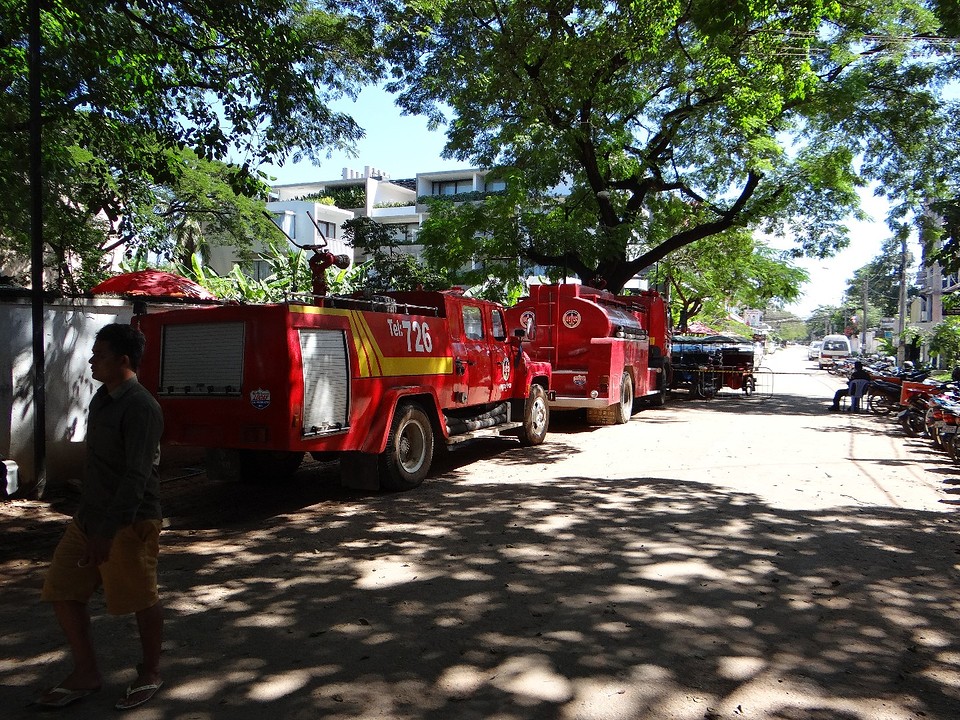 de brandweer was er ook bij