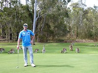 Birthday golf with the roo`s