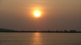 Zonsondergang vanaf het balkon