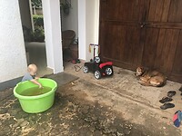 Mbezi huis, de regenopvang bak aka 'hoooo ik maak je kletsnat bak'