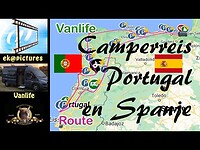 Route camperreis Portugal en Spanje in 1 minuut